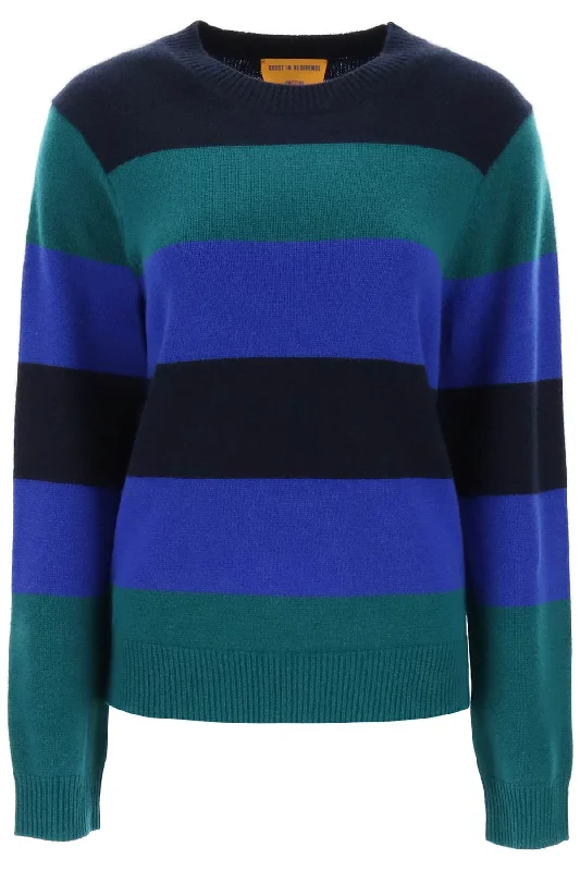 Angora Knit TopsGuest In Residence Women's Striped Cashmere Sweater