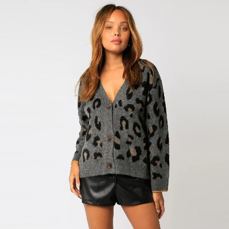 Cardigan (Grey Leopard)Budget cardigan