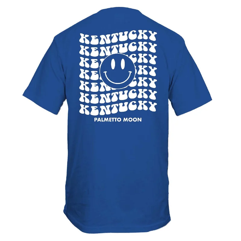 Kentucky Smiley Repeat Short Sleeve T-ShirtCollege Short Sleeve TopsCollege Short Sleeve Tops