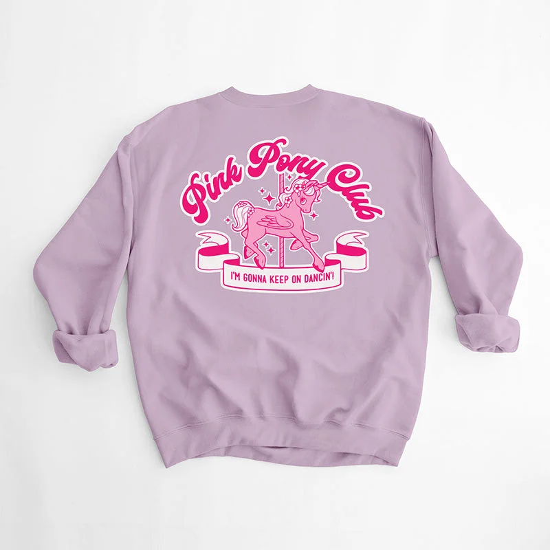 Hiking HoodiesPink Pony Club Crewneck Sweatshirt