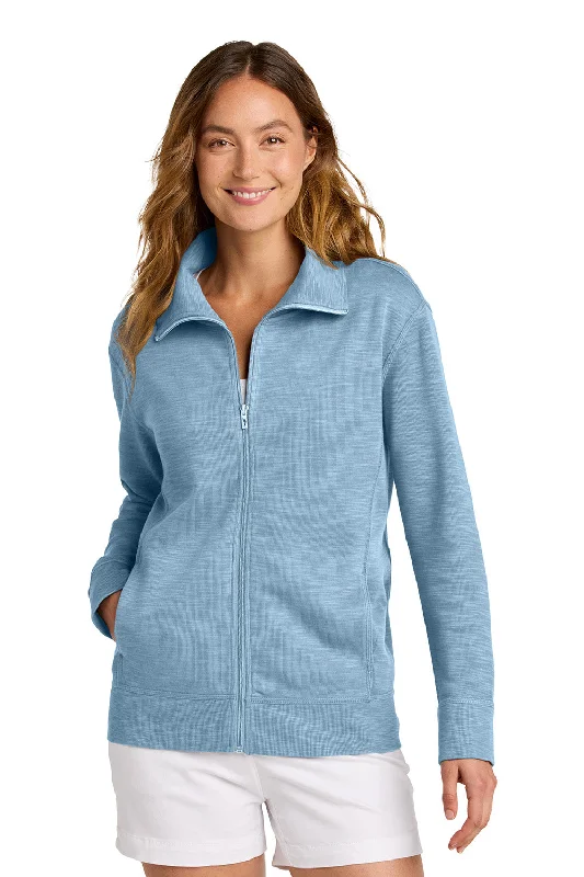 Urban HoodiesTommy Bahama Womens Tobago Bay Full Zip Sweatshirt w/ Pockets - Light Sky Blue - NEW