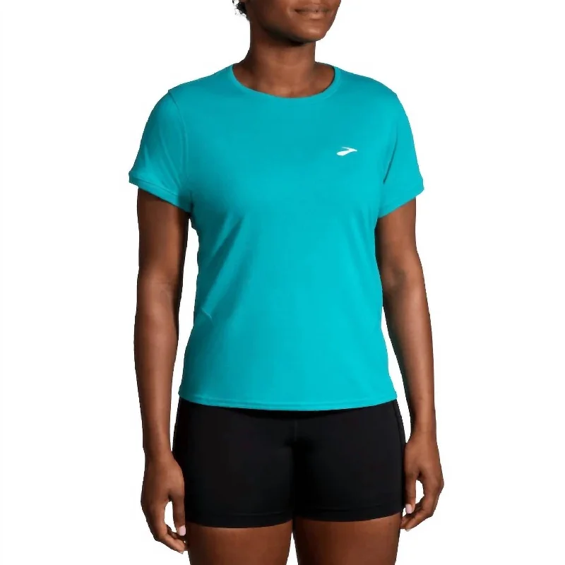 Women's Distance Short Sleeve 2.0 Shirt In Nile GreenLongline Short Sleeve TopsLongline Short Sleeve Tops