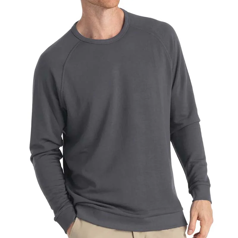 Longline HoodiesBamboo Lightweight Fleece Crewneck Sweatshirt