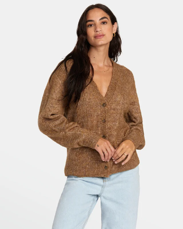 Sweetheart Cardigan - BronzeFloral cardigan