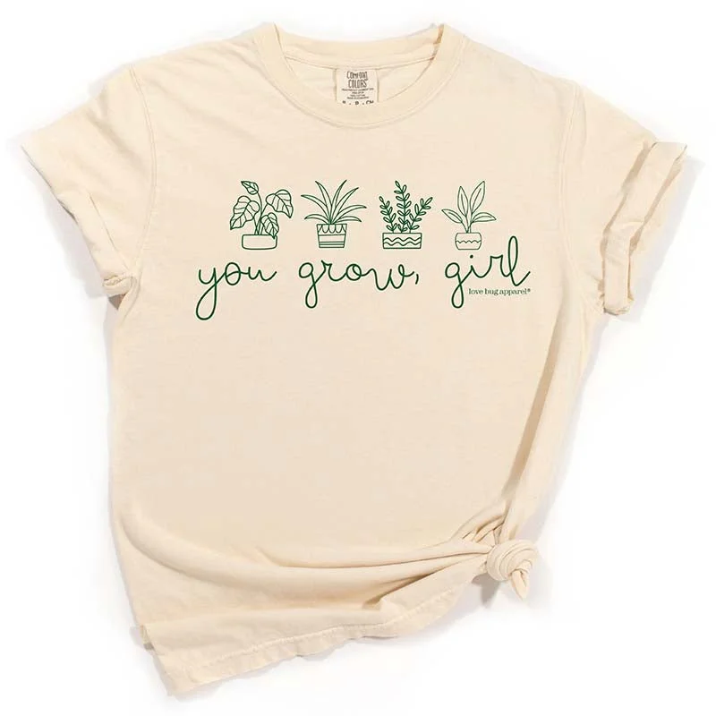 You Grow Girl Short Sleeve T-ShirtV-Neck Short Sleeve TopsV-Neck Short Sleeve Tops