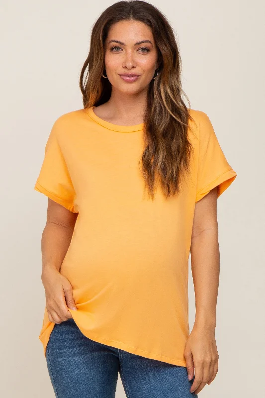 Orange Short Sleeve Maternity TopPunk Short Sleeve TopsPunk Short Sleeve Tops