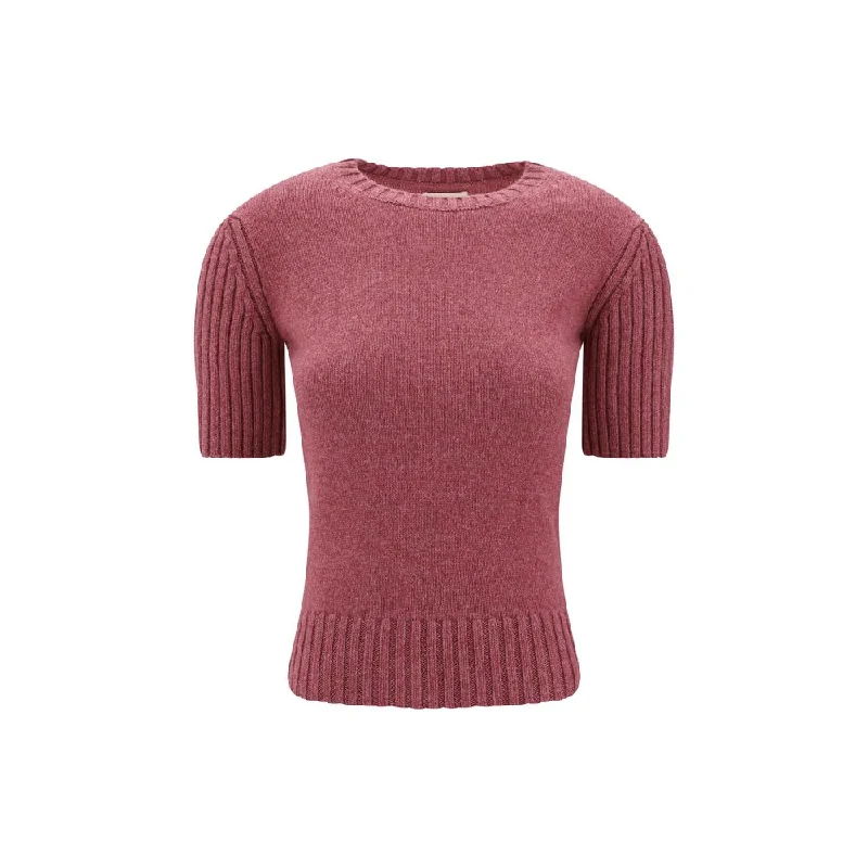 Plush Knit TopsKhaite Short Sleeve Mia Women's Sweater