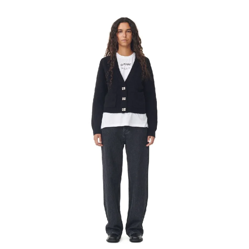 Soft Wool Cardigan (Black)Organic cardigan