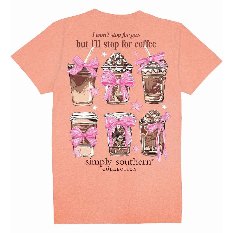 Stop For Coffee Short Sleeve T-ShirtPunk Short Sleeve TopsPunk Short Sleeve Tops