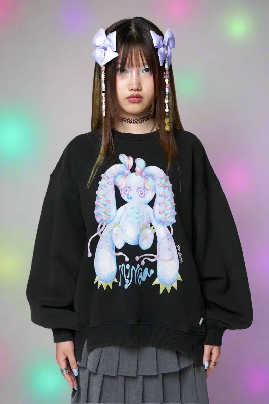 Distressed HoodiesMinga London x Ema Gaspar Bunny Graphic Sweatshirt