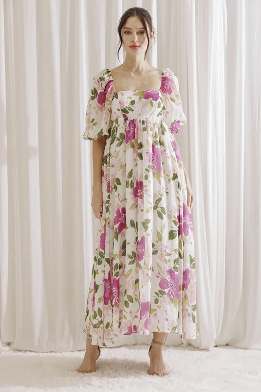 Floral Maxi Baby Doll Dress