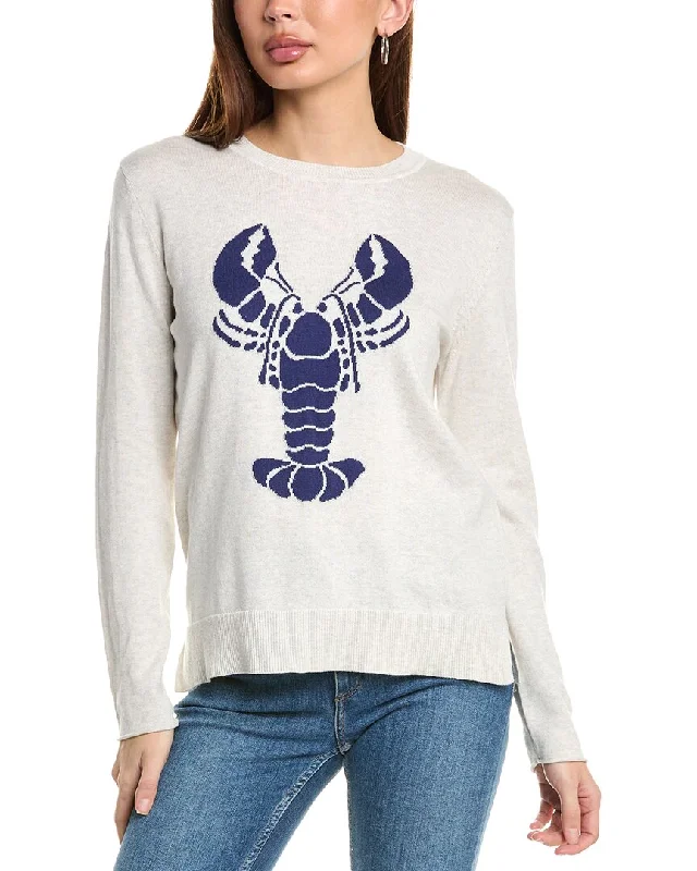 Urban Knit TopsHannah Rose Lobster Intarsia Cashmere-Blend Sweater