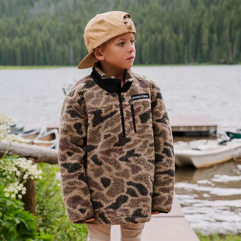 Sheer HoodiesYouth Rocky Mountain Camo Quarter Zip Pullover