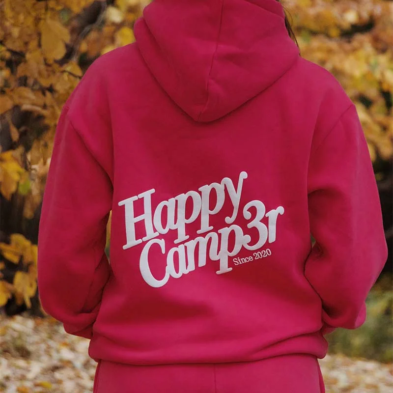 Organic Cotton SweatshirtsHot Pink Puff Hoodie