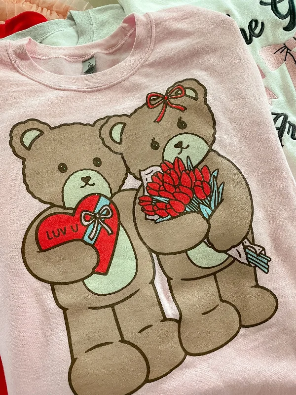 Leather-Paneled SweatshirtsValentine Bears Sweatshirt