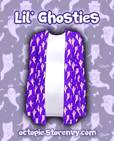 Lil' Ghosties CardiganAsymmetric cardigan