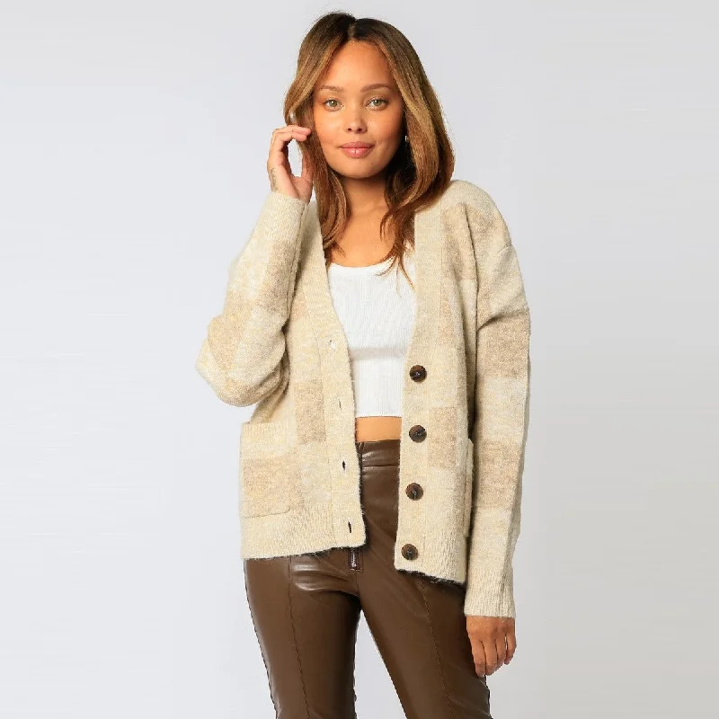 Sweater Cardigan (Oatmeal)Heated cardigan