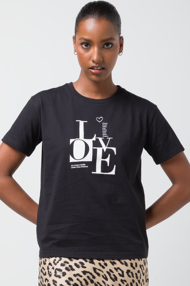 Love Short Sleeve T-Shirt BlackOutdoor Short Sleeve TopsOutdoor Short Sleeve Tops