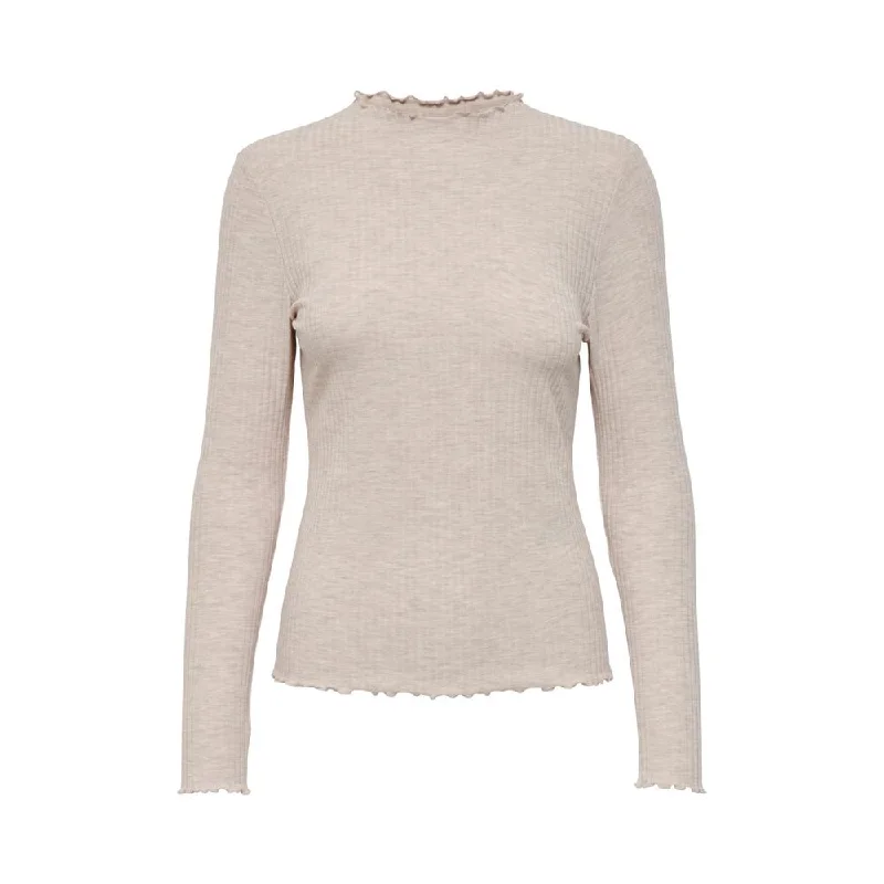 Recycled Fabric Knit TopsOnly Polyester Women's Sweater