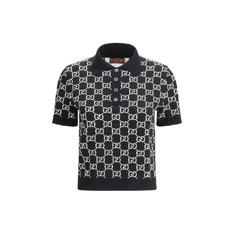 Anti-microbial polo shirtGucci GG wool jacquard Polo Women's Top