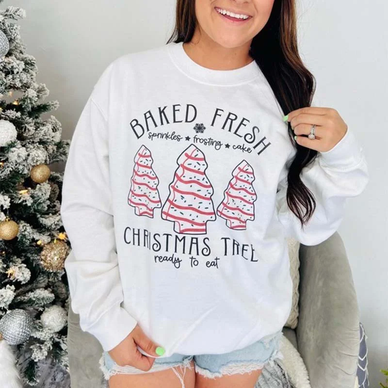 Hemp SweatshirtsBaked Fresh Christmas Tree Crewneck Sweatshirt