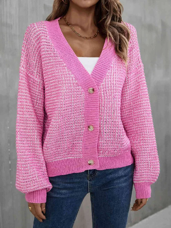 V-Neck Dropped Shoulder CardiganVegan cardigan