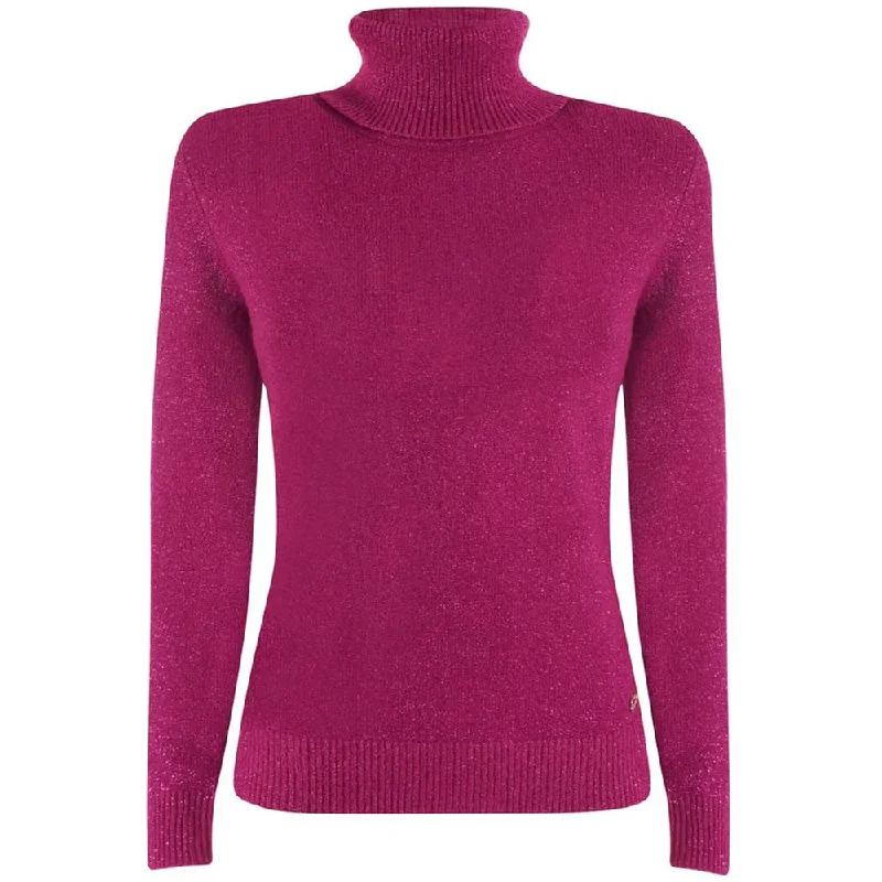 Fitted Knit TopsYes Zee pink Viscose Women's Sweater