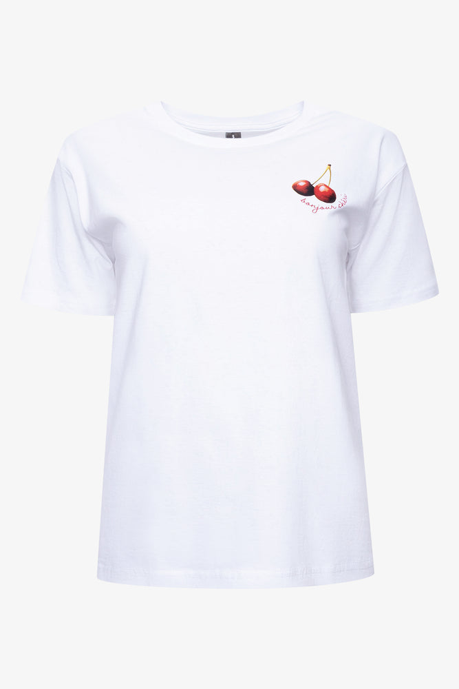 Cherry Short Sleeve T-Shirt WhiteHiking Short Sleeve TopsHiking Short Sleeve Tops