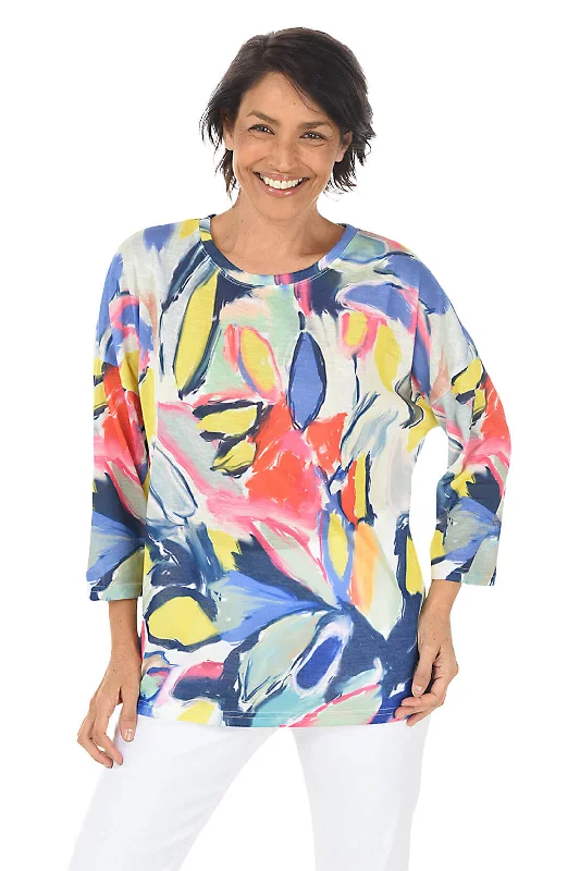 Painted Petal 3/4 Dolman Sleeve Top