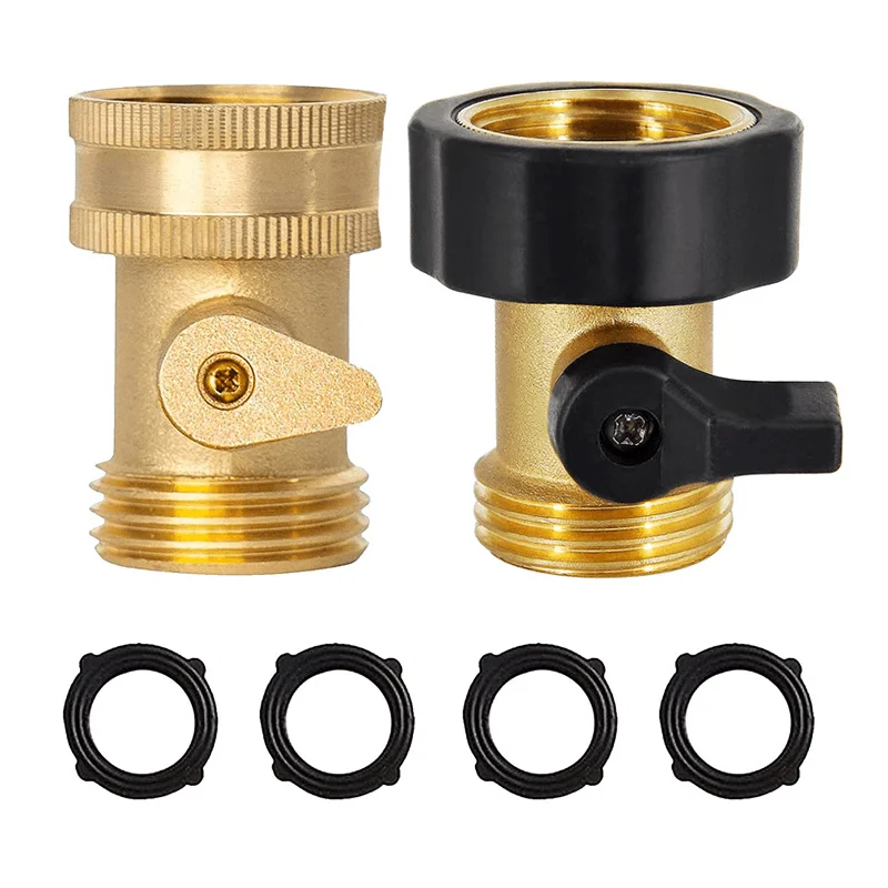 Brass Single-Way Ball Valve 3/4 Threaded Water Pipe Joint Garden Straight-Through Ball Valve Joint Single-Way Joint