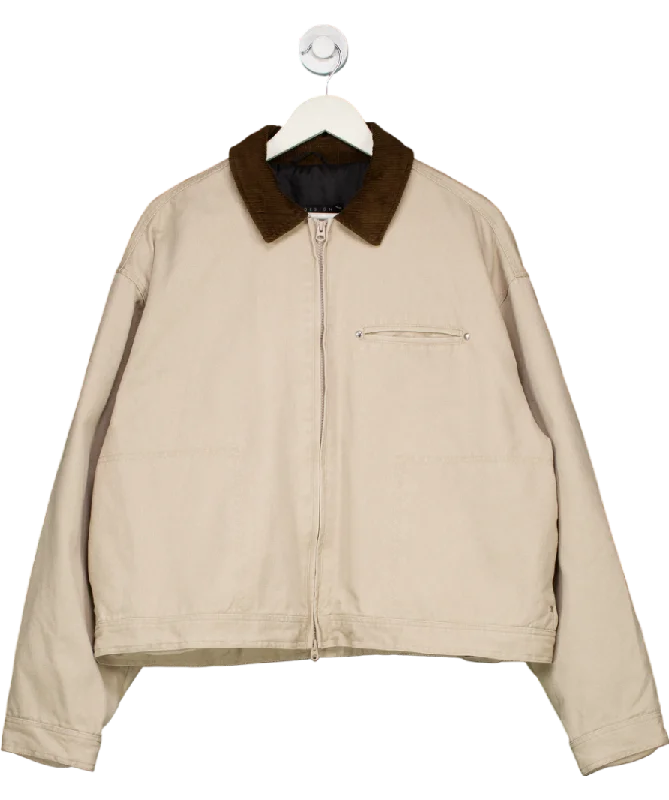 ASOS Beige Contrast Bomber Jacket UK MMotorcycle Jackets