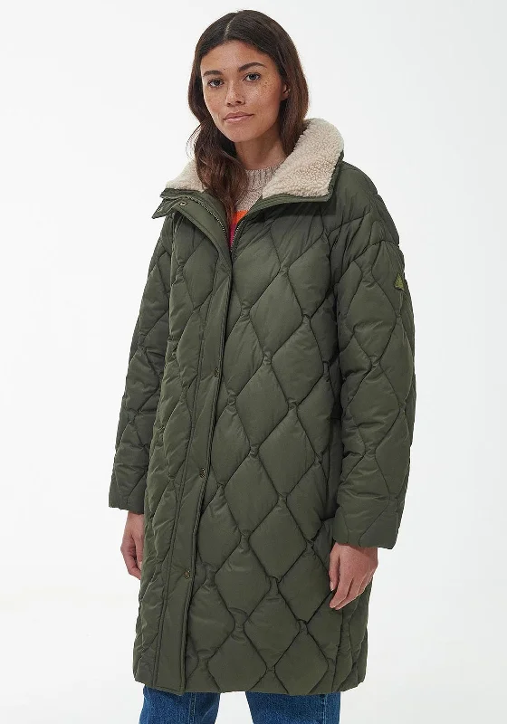 Barbour Womens Samphire Quilted Jacket, Deep OlivePunk Jackets