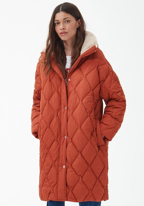 Barbour Womens Samphire Quilted Jacket, Spiced PumpkinStreetwear Jackets