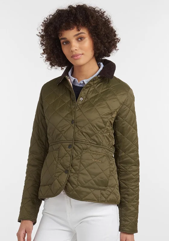 Barbour Womens Deveron Quilted Jacket, OliveNylon Jackets