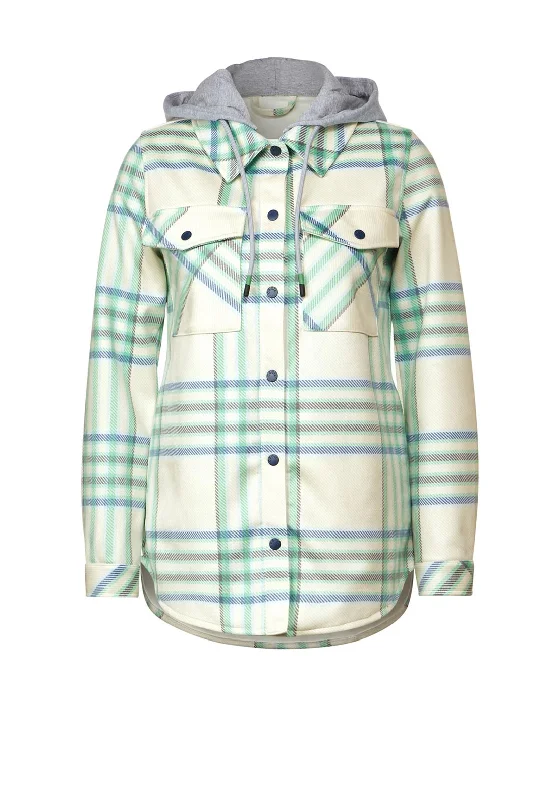 Cecil Karo Check Overshirt Jacket, Celery GreenFormal Jackets