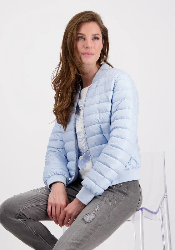 Monari Stand Up Collar Quilted Jacket, Light BlueLayered Jackets