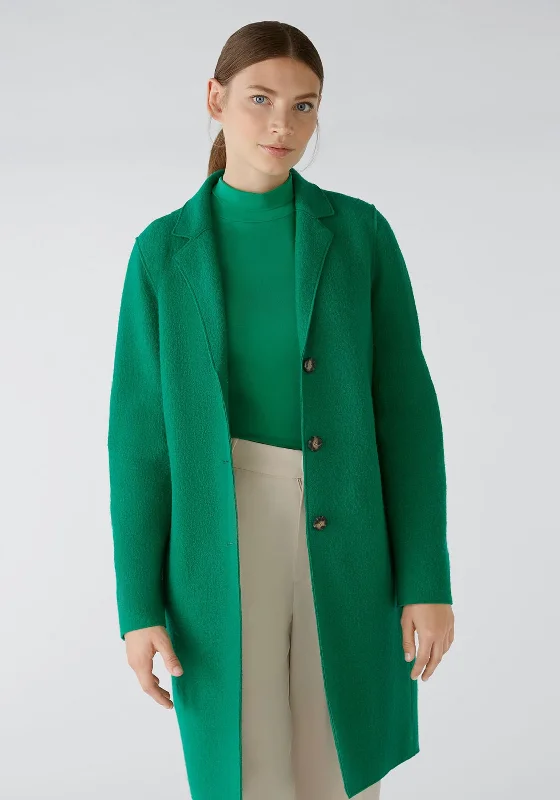 OUI Mayson Boiled Wool Jacket, GreenCotton Jackets