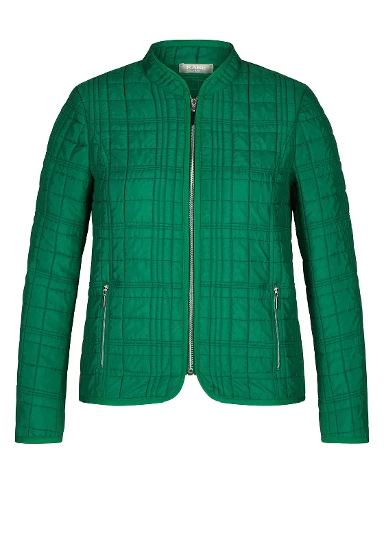 Rabe Zip Up Quilted Jacket, GreenLeather Jackets