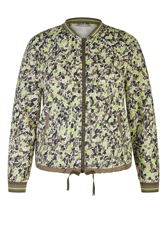 Rabe Camo Print Zipped Jacket, Green MultiWaterproof Jackets