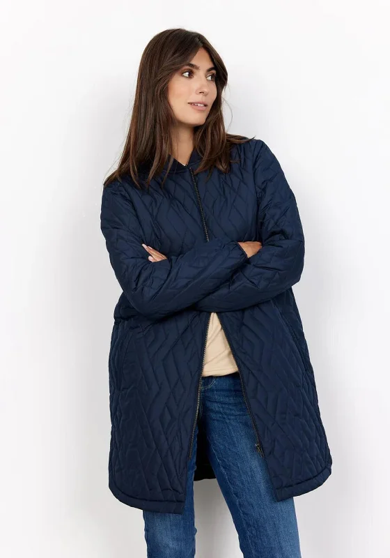 Soyaconcept Fenya Quilted Jacket, NavyBeaded Jackets