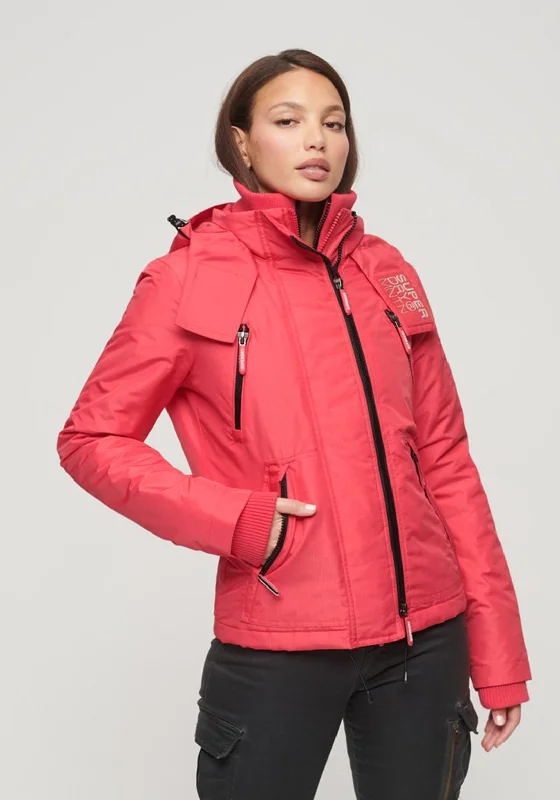 Superdry Womens Mountain Windcheater Jacket, Active PinkStatement Jackets