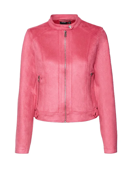 Vero Moda Jose Faux Suede Jacket, Fuchsia PurpleThermal Jackets