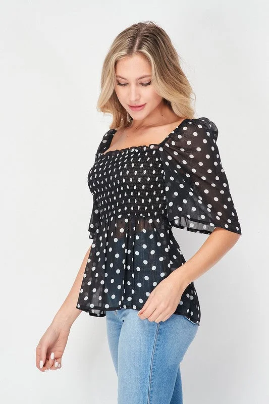 The Anicoletta's Polka-Dots BlouseFishing Shirts