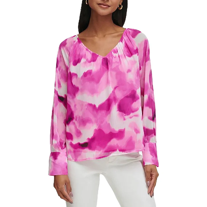 Womens Chiffon Printed BlouseLounge Shirts