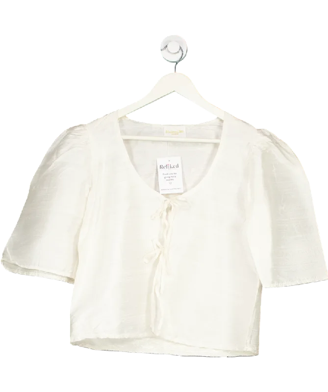 Maison Cleo Cream Agnes Blouse 100% Silk UK 8UV-Protection Shirts