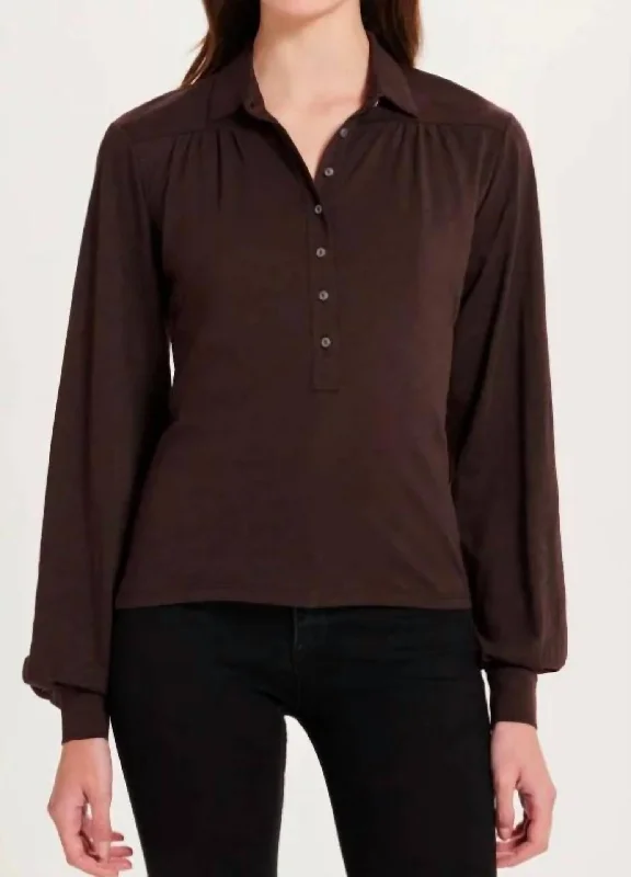 Willow Blouse In CoffeeAthletic Shirts