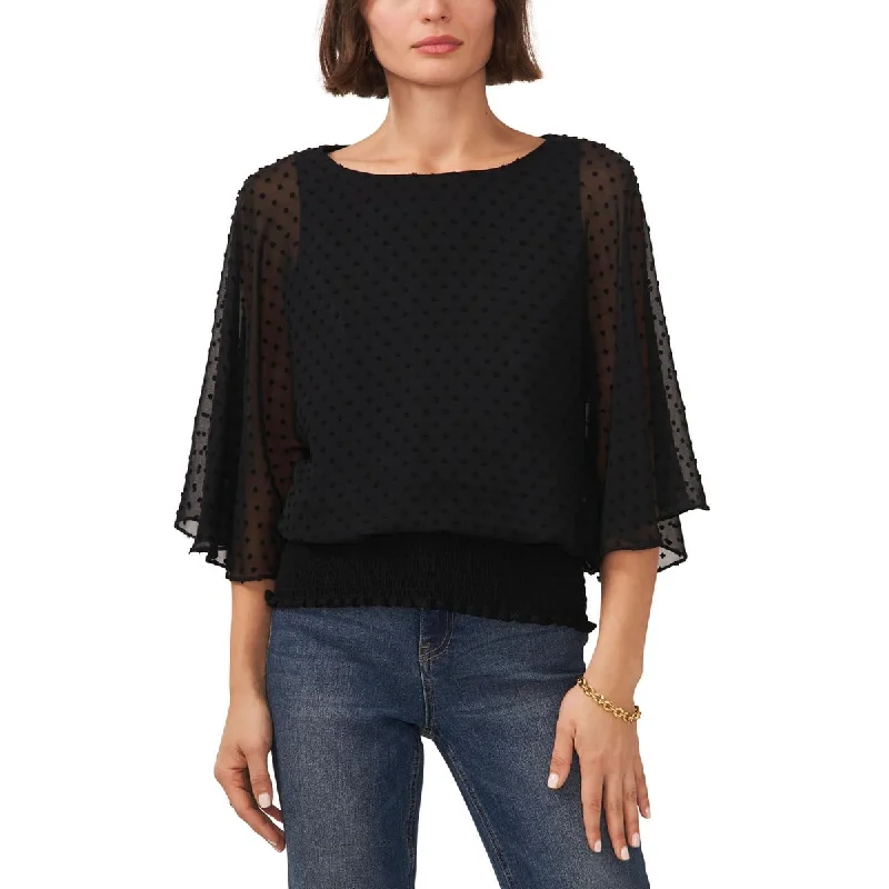 Womens Blouson Cape Sleeve BlouseSlim Fit Shirts